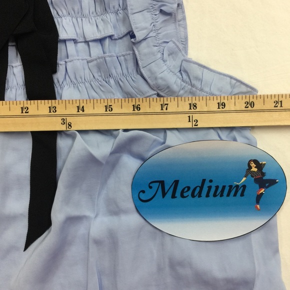 Ruffle and Black neck tie detail blouse - Picture 5 of 6